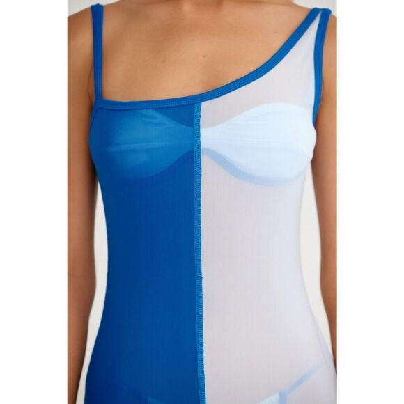 Significant Other Ayda Midi Dress Cobalt Splice Cover up Beach Size Size 4 NWT - Picture 4 of 8